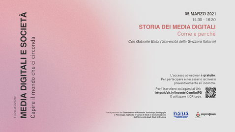 Thumbnail for entry Gabriele Balbi - Storia dei media digitali. Come e perché