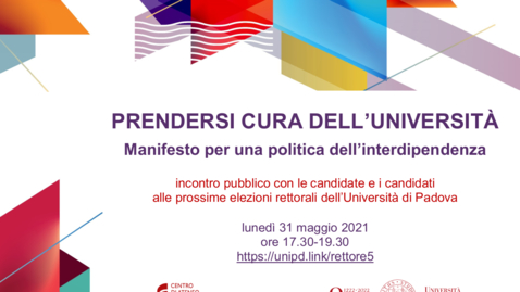 Thumbnail for entry Dibattito su &quot;Prendersi cura dell'Università&quot; con candidate/i alle elezioni rettorali