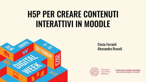 Thumbnail for entry H5P per creare contenuti interattivi in Moodle