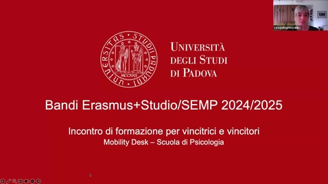 Thumbnail for entry Incontro di formazione Bandi Erasmus+Studio/SEMP 2024/2025
