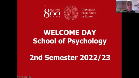 Thumbnail for entry Welcome Meeting - School of Psychology