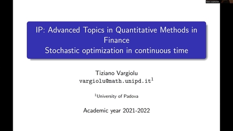 Thumbnail for Ph.D. course &quot;The mathematics of energy markets&quot; - Lecture 6