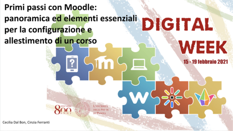 Thumbnail for entry Digital Week - Primi passi con Moodle