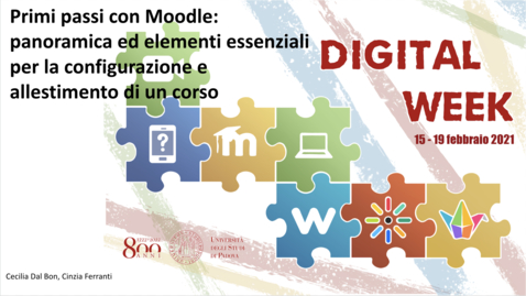 Thumbnail for Digital Week - Primi passi con Moodle