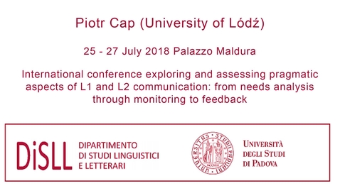 Thumbnail for entry Cap Piotr - On the implementation of pragmatic awareness in teaching English as a foreign language (University of Lódź)