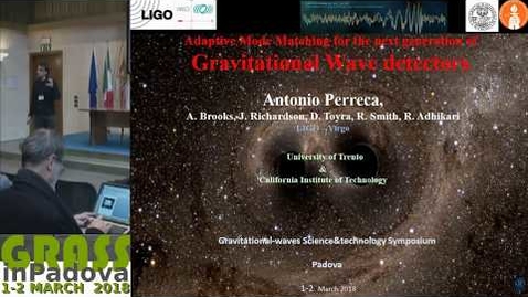 Thumbnail for entry Perreca A. - Mode matching for the next generation of Gravitational Wave detectors