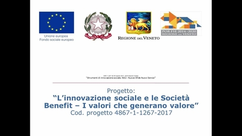 Thumbnail for L’innovazione sociale e le Società Benefit - I valori che generano valore 3 minuti