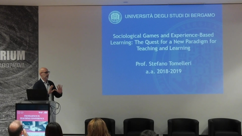 Thumbnail for entry STEFANO TOMELLERI: 'Sociological Games and Experience-Based Learning'