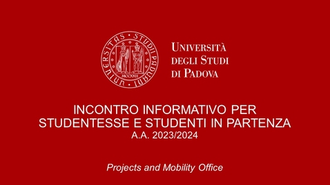Thumbnail for Webinar - Pratiche di inizio mobilità 23_24_II semestre ITA