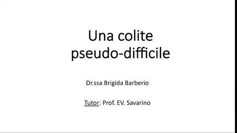 Thumbnail for entry Una colite pseudo-difficile