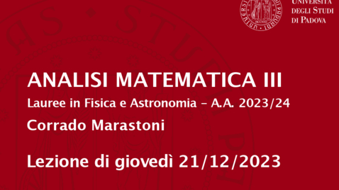 Thumbnail for entry Analisi 3 DFA - Lezione 21/12/2023 (gio)