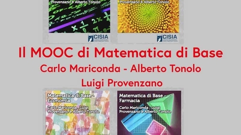 Thumbnail for entry Presentazione del Mooc di Matematica di Base - CISIA/Federica