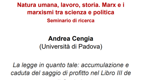 Thumbnail for entry Seminario di ricerca  2023. Relazione di Andrea Cengia