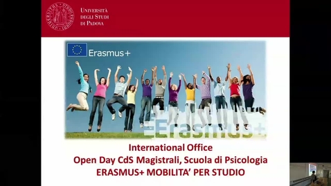 Thumbnail for entry Open Day A.A. 2018/2019 - Presentazione del servizio Erasmus - a cura della Dott.ssa Pellegrini