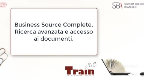 Thumbnail for entry Business Source Complete. Ricerca avanzata.