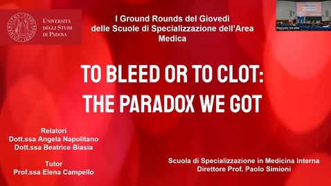 Thumbnail for To bleed or to clot: the paradox we got