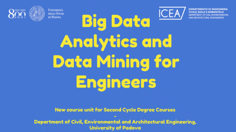 Thumbnail for Big data analytics data mining for engineers