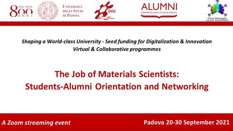 Thumbnail for entry Employment data of graduates in Materials Science