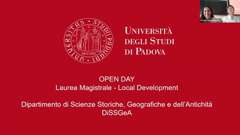 Thumbnail for UniPd - Open Day ITA 2024 - Presentazione del Corso di Laurea Magistrale in Local Development