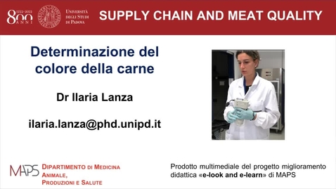 Thumbnail for La determinazione del colore della carne - dott.ssa Ilaria Lanza (PhD student)