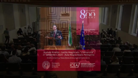 Thumbnail for Andrea Rinaldo - Lectio Magistralis - 27 settembre 2024