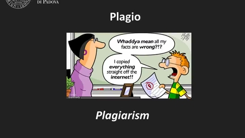 Thumbnail for entry Plagio/Plagiarism  (BioScienze)