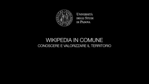 Thumbnail for entry Wikipedia in Comune. Conoscere e valorizzare il territorio