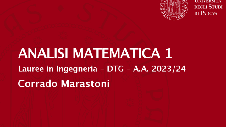 Thumbnail for channel ANALISI MATEMATICA 1 DTG 2023/24