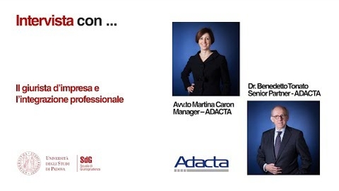 Thumbnail for Il Giurista d'impresa - intervista con Martina Caron e Benedetto Tonato