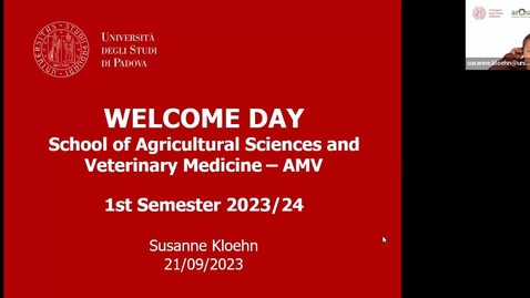 Thumbnail for entry Welcome meeting_School of Agriculture and Veterinary Medicine_1st semester 23/24