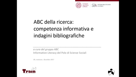 Thumbnail for entry Presentazione ABC - Polo Scienze sociali