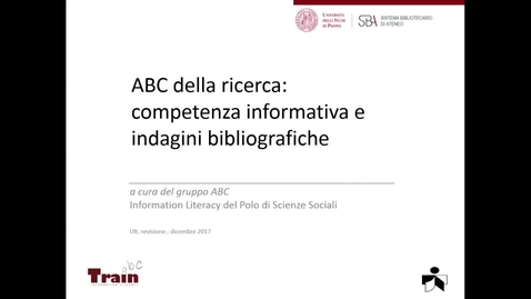 Thumbnail for Presentazione ABC - Polo Scienze sociali
