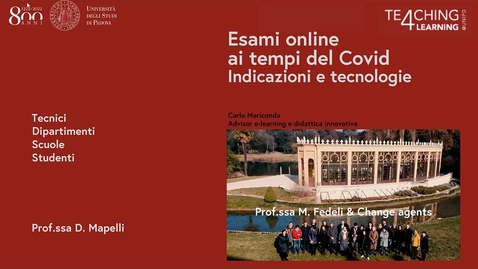 Thumbnail for entry Indicazione sugli esami online nella sessione estiva ai tempi del Covid - versione 28/5/2020