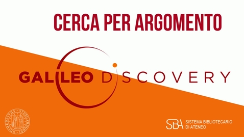 Thumbnail for TUTORIAL Cerca per argomento