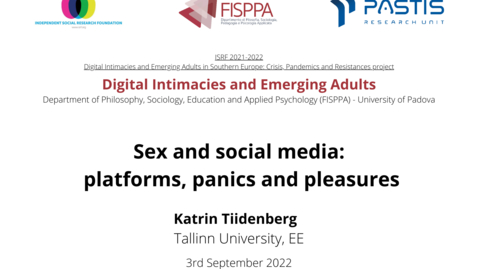 Thumbnail for entry Katherine Tiidenberg @ Digital Intimacies and Emerging Adults Workshop