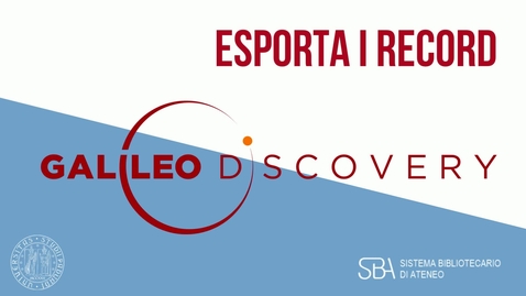 Thumbnail for TUTORIAL Esporta i record