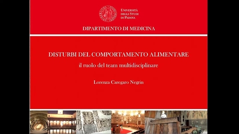 Thumbnail for entry DCA (Disturbi del Comportamento Alimentare): Il Ruolo del Team Multidisciplinare