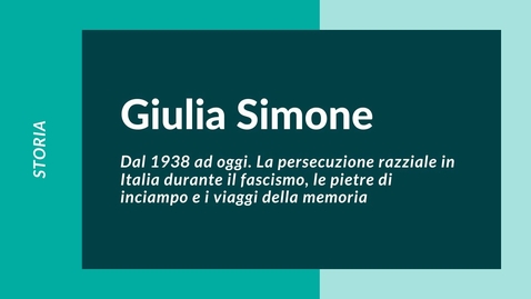 Thumbnail for Incontro in occasione della giornata nazionale “Giovani e memoria”