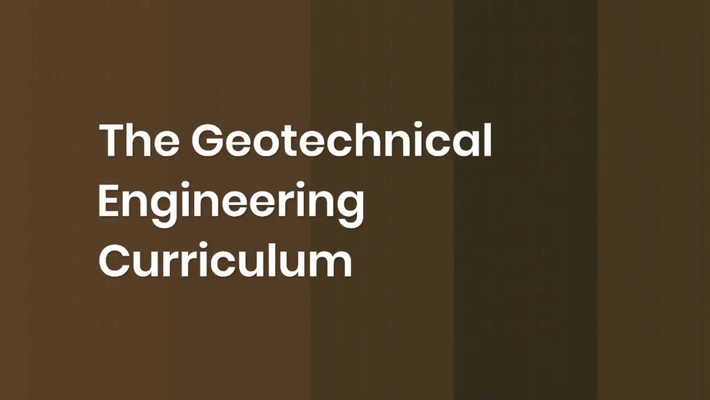 Presentation of the Geotechnics Curriculum