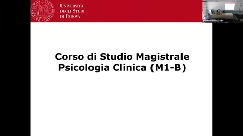 Thumbnail for entry Open Day CdS Magistrale in Psicologia Clinica a.a 23/24 - Prof.ssa Cardi