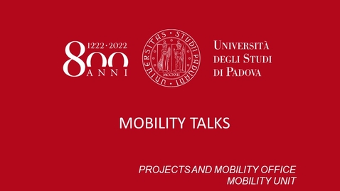 Thumbnail for entry Mobility Talks - Perché una sola mobilità, quando posso farne due?