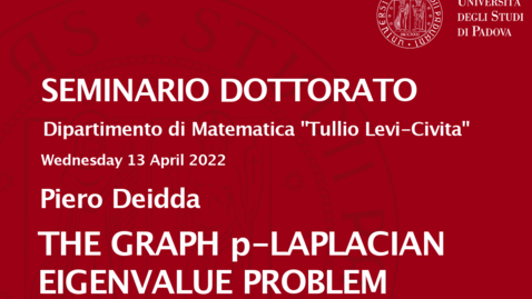 Thumbnail for entry Seminario Dottorato 2021/22 - Piero Deidda (13.04.2022)