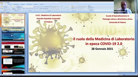 Thumbnail for PRIMA PARTE 28 Gennaio 2021 IL RUOLO DELLA MEDICINA DI LABORATORIO IN EPOCA  COVID-19 2.0 4