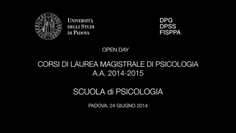 Thumbnail for OPEN DAY PSICOLOGIA 2014