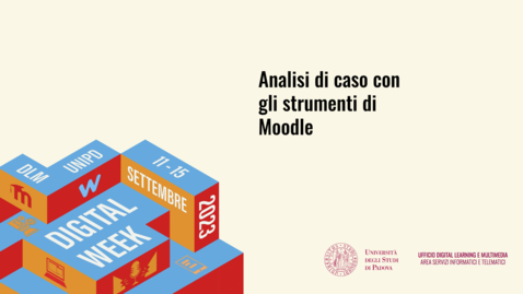 Thumbnail for entry Analisi di caso con gli strumenti di Moodle