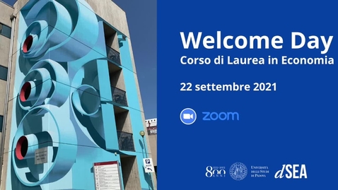 Thumbnail for entry Welcome Day del Corso di Laurea in Economia (TrEC) a.a. 2021/22