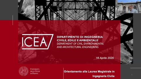 Thumbnail for Openday Laurea Magistrale in Ingegneria Civile - 16 aprile 2025