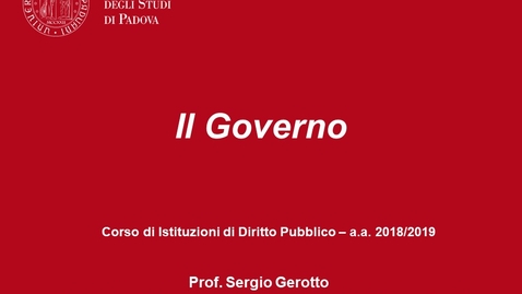 Thumbnail for entry Il Governo (23.11.2018)