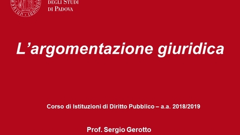 Thumbnail for entry Istituzioni di Diritto Pubblico 04.10.2018