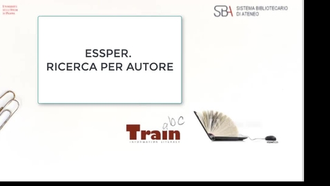 Thumbnail for ESSPER. RICERCA PER AUTORE